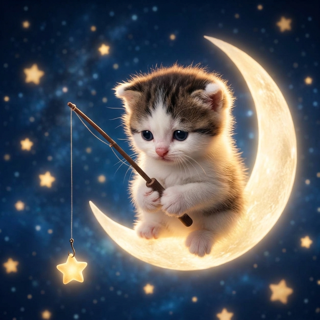 Catching what falls, German Cat